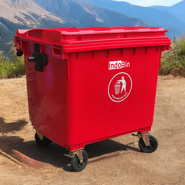 Indobin Tempat sampah besar 1100 liter - Mega Fiberglass
